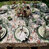 Mantel antimanchas cuadrado Barroco verde