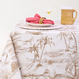 Mantel antimanchas rectangular Cartagena Beige