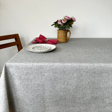 Mantel rectangular antimanchas Loneta Gris