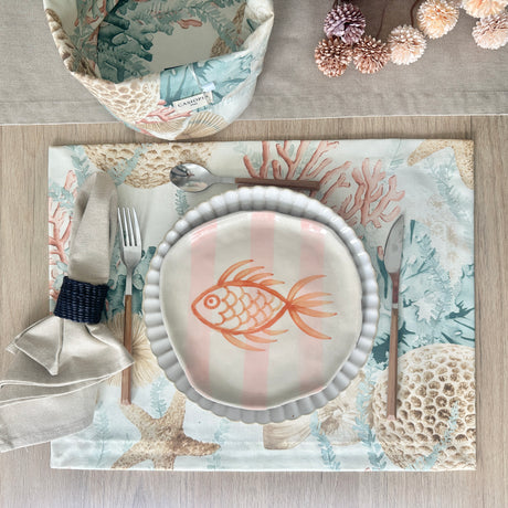 Set Arrecife completo: individuales, camino, panera y servilletas