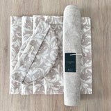 Set 4 Individuales antimanchas Vistalegre + Panera Vistalegre + Camino de mesa beige
