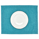 Set 4 Individuales antimanchas Loneta Turquesa