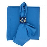 Set 4 Servilletas algodón azul