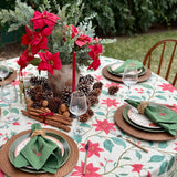 Mantel antimanchas redondo Flor de Pascua