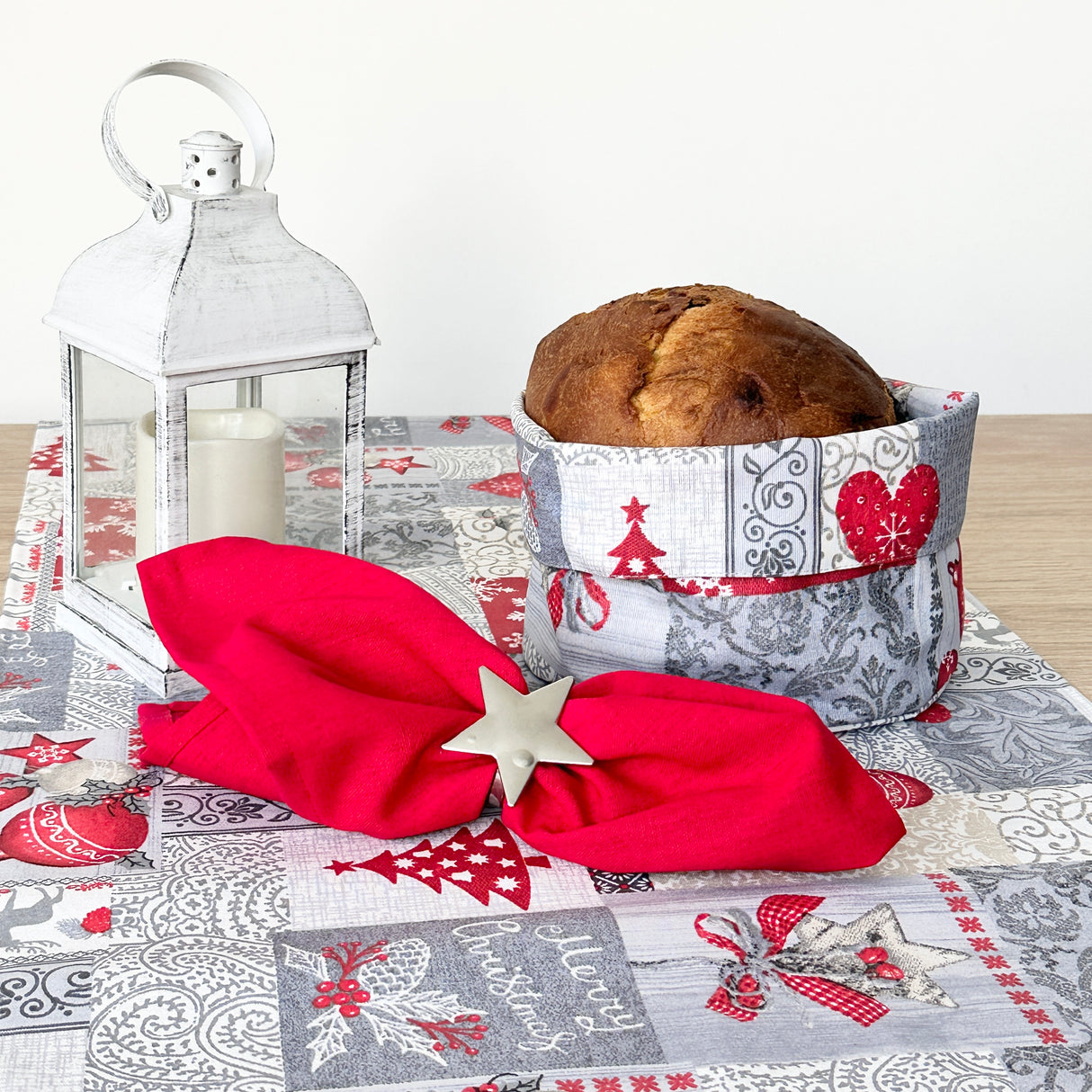 Camino de mesa antimanchas Retales Navidad