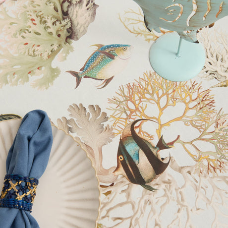 Mantel antimanchas redondo Acuario