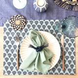 Set 4 Individuales antimanchas Mosaiq azul