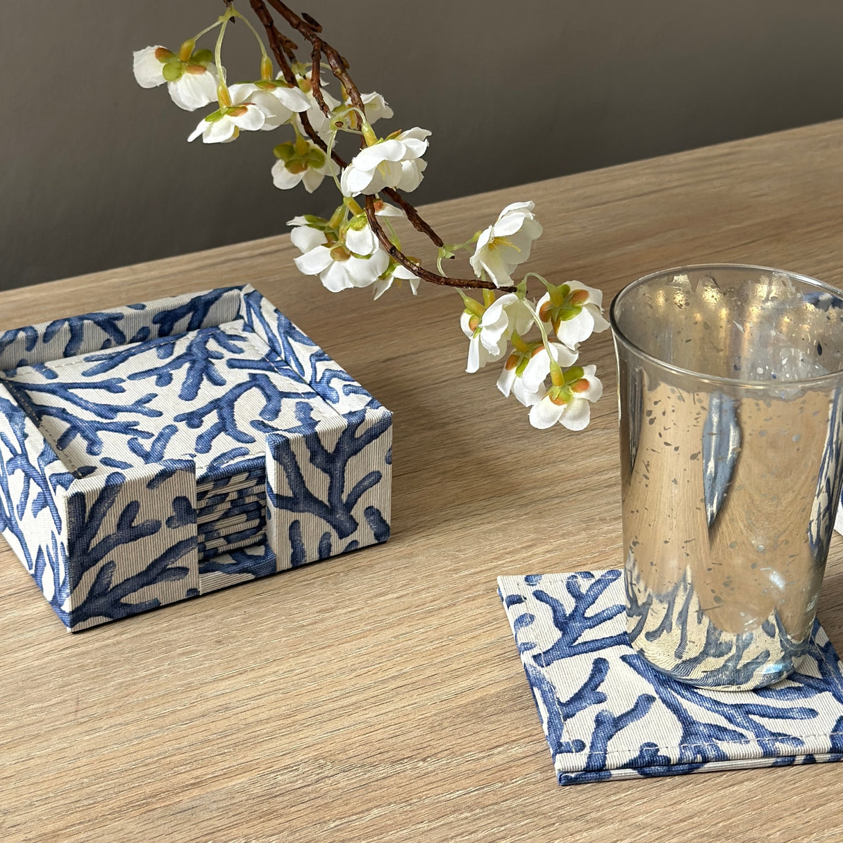 Posavasos Corales azul
