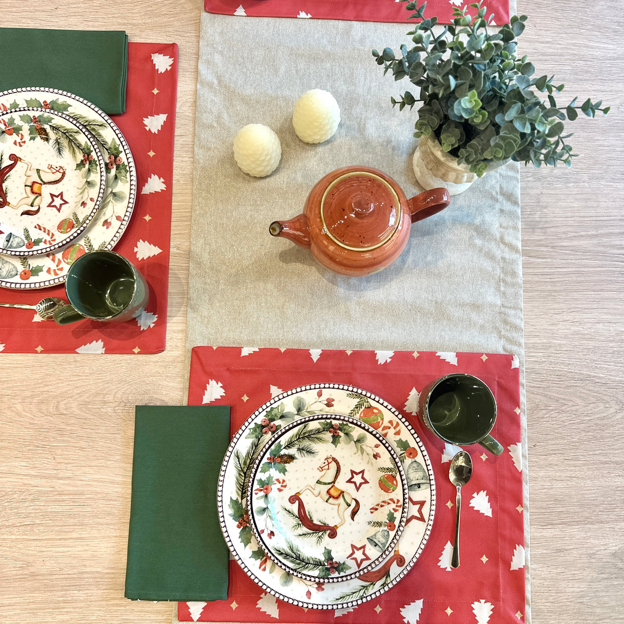 Vajilla Navidad 16 piezas Corona