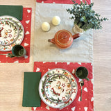 Vajilla Navidad 16 piezas Corona