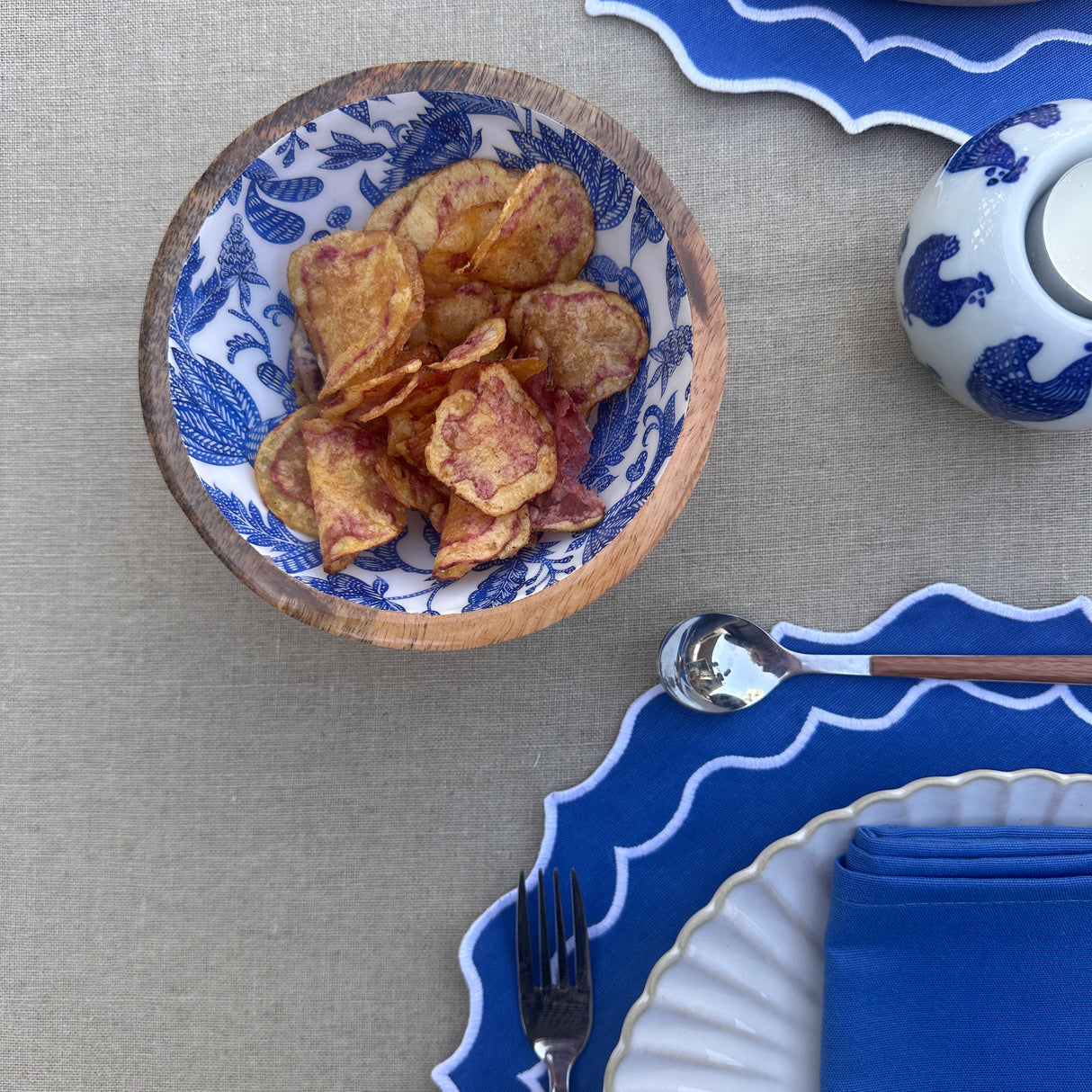 Cuenco Flor azul pequeño