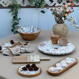 Bandeja rectangular Natura con 3 divisiones