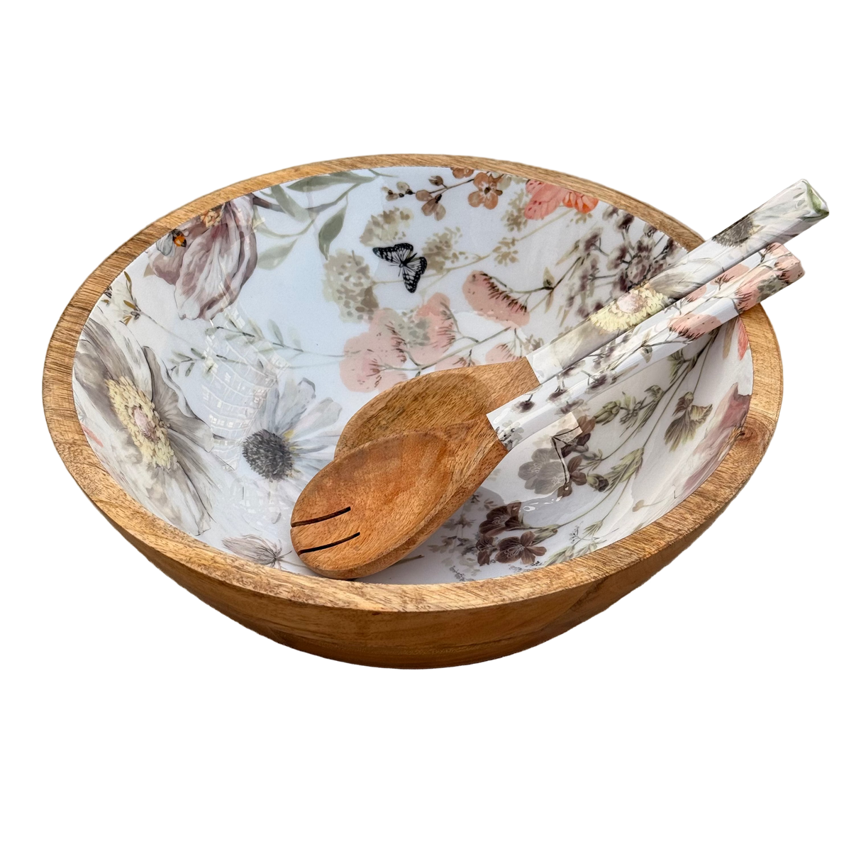 Ensaladera y cubiertos de servir Natura