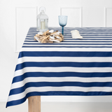 Mantel antimanchas rectangular Rayas Marino