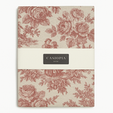 Mantel antimanchas redondo Toile de Jouy Rojo