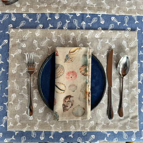 Set 4 Individuales antimanchas Asia beige