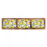 Bandeja rectangular Limones con 3 divisiones