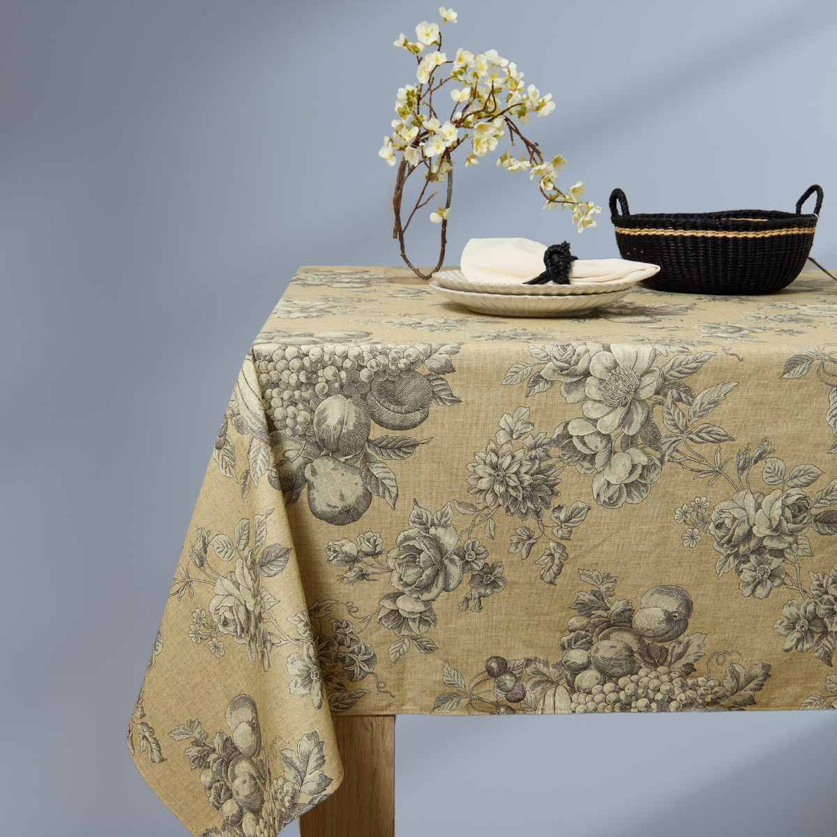 Mantel antimanchas cuadrado Valeria Beige