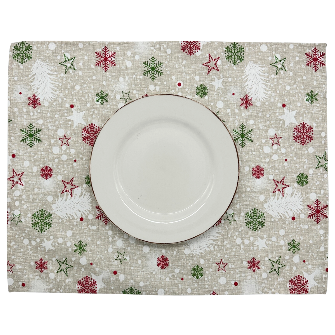 Set 4 Individuales antimanchas Copos