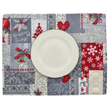 Set 4 Individuales antimanchas Retales Navidad