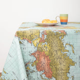 Mantel rectangular antimanchas Mapamundi