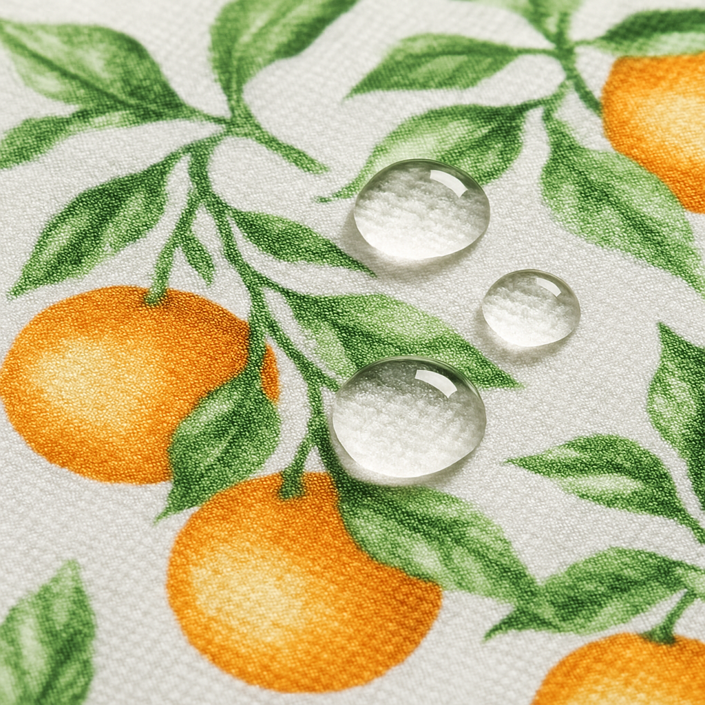 Mantel redondo antimanchas Naranjas