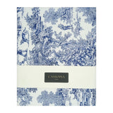 Mantel antimanchas redondo Toile de Jouy Azul