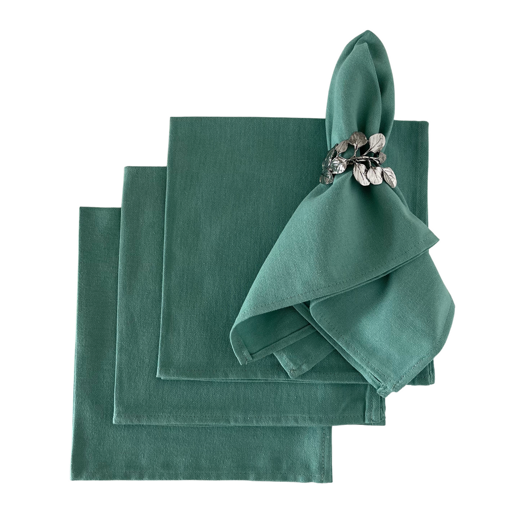 Set 4 Servilletas algodón verde agua